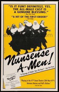 8y223 NUNSENSE A-MEN stage play WC '98 all-male cast as nuns, the play by Dan Goggin!