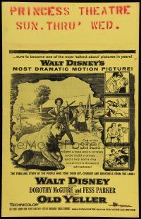 8y227 OLD YELLER WC R60s Dorothy McGuire, Fess Parker, art of Walt Disney's most classic canine!