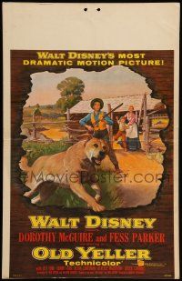 8y226 OLD YELLER WC '57 Dorothy McGuire, Fess Parker, art of Walt Disney's most classic canine!