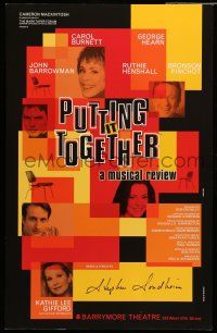8y235 PUTTING IT TOGETHER stage play WC '99 Carol Burnett, a Broadway musical revue!