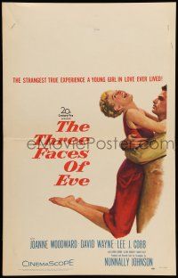 8y274 THREE FACES OF EVE WC '57 Vince Edwards, Joanne Woodward has multiple personalities!