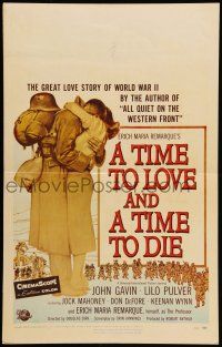 8y276 TIME TO LOVE & A TIME TO DIE long title WC '58 a great love story by Erich Maria Remarque!