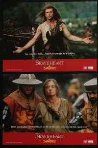8y030 BRAVEHEART set of 10 French LCs '95 Mel Gibson as William Wallace, Sophie Marceau!