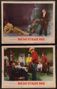 8z889 BAD DAY AT BLACK ROCK 2 LCs '55 Spencer Tracy, Robert Ryan & John Ericson!