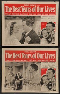 8z894 BEST YEARS OF OUR LIVES 2 LCs R54 William Wyler, Virginia Mayo, Dana Andrews, Harold Russell