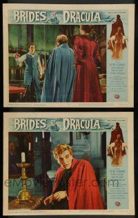 8z897 BRIDES OF DRACULA 2 LCs '60 Terence Fisher, Hammer, Peter Cushing as Van Helsing!
