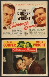 8z904 CASANOVA BROWN 2 LCs '44 Gary Cooper loves Teresa Wright, w/ title card!