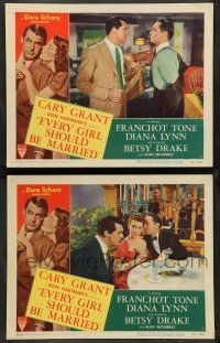 8z921 EVERY GIRL SHOULD BE MARRIED 2 LCs '48 bachelor baby doctor Cary Grant won't say yes!