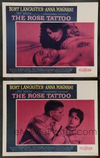 8z976 ROSE TATTOO 2 LCs '55 Burt Lancaster, Anna Magnani, written by Tennessee Williams!