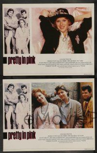 8z394 PRETTY IN PINK 8 English LCs '86 great images of Molly Ringwald, Andrew McCarthy & Jon Cryer!