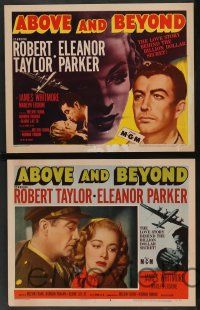 8z049 ABOVE & BEYOND 8 LCs '52 great images of pilot Robert Taylor & sexy Eleanor Parker!