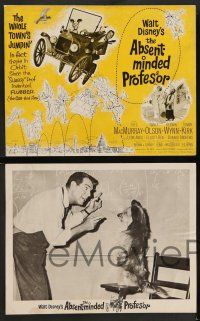 8z050 ABSENT-MINDED PROFESSOR 8 LCs '61 Disney, Flubber, MacMurray in title role, jet!