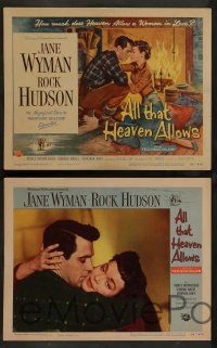 8z057 ALL THAT HEAVEN ALLOWS 8 LCs '55 Rock Hudson & Jane Wyman, directed by Douglas Sirk!