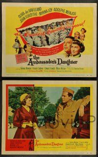 8z060 AMBASSADOR'S DAUGHTER 8 LCs '56 Olivia de Havilland, Adolphe Menjou, sexy dancers!