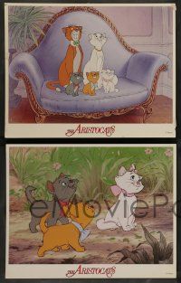 8z066 ARISTOCATS 8 LCs R87 Walt Disney feline jazz musical cartoon, great colorful image!