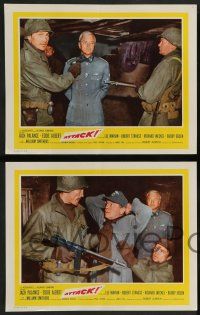 8z072 ATTACK 8 int'l LCs '56 WWII soldiers Lee Marvin, Jack Palance & Richard Jaeckel!