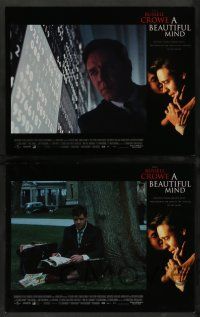 8z080 BEAUTIFUL MIND 8 LCs '01 Ron Howard directed, paranoid-schizophrenic Russell Crowe!