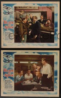 8z835 BLAZE OF NOON 3 LCs '47 circus stunt pilot William Holden & sexy Anne Baxter + Jean Wallace!