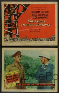 8z106 BRIDGE ON THE RIVER KWAI 8 LCs '58 William Holden about to kill Japanese, David Lean classic!