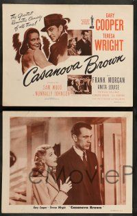 8z121 CASANOVA BROWN 8 LCs R53 great lover Gary Cooper loves Teresa Wright, wonderful images!