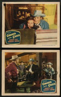 8z780 CORONER CREEK 4 LCs '48 western cowboy Randolph Scott, Marguerite Chapman!