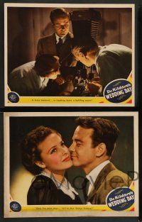 8z650 DR. KILDARE'S WEDDING DAY 6 LCs '41 stone litho art of Lew Ayres & Laraine Day!
