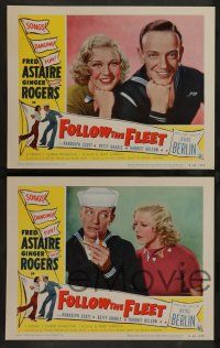 8z191 FOLLOW THE FLEET 8 LCs R53 images of Fred Astaire & Ginger Rogers, music by Irving Berlin!