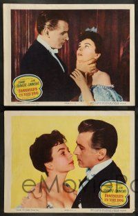 8z657 FOOTSTEPS IN THE FOG 6 LCs '55 cool images of Stewart Granger & Jean Simmons!