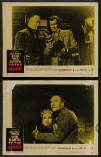 8z195 FROM THE EARTH TO THE MOON 8 LCs '58 Jules Verne classic, Joseph Cotten, George Sanders!