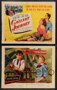8z198 GALLANT JOURNEY 8 LCs '46 Glenn Ford & sexy Janet Blair, directed by William Wellman
