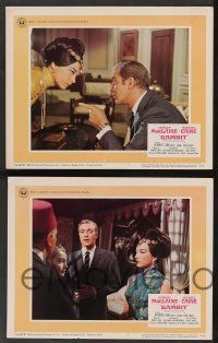 8z596 GAMBIT 7 LCs '67 many great images of sexy Shirley MacLaine & Michael Caine, crime comedy!