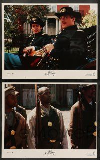 8z202 GLORY 8 LCs '89 Morgan Freeman, Matthew Broderick, Denzel Washington, Civil War!