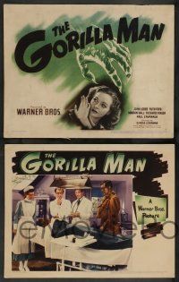 8z206 GORILLA MAN 8 LCs '42 John Loder, pretty Ruth Ford, Marian Hall, World War II spy thriller!