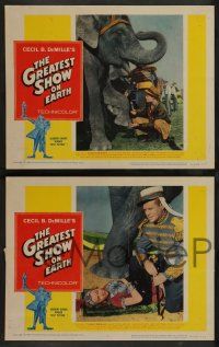 8z720 GREATEST SHOW ON EARTH 5 LCs R60 Cecil B. DeMille circus classic, Charlton Heston!