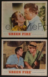 8z847 GREEN FIRE 3 LCs '54 images of beautiful Grace Kelly, Stewart Granger, Paul Douglas!