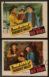 8z800 HOMESTEADERS OF PARADISE VALLEY 4 LCs '47 great images of Rocky Lane as cowboy Red Ryder!
