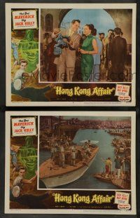 8z939 HONG KONG AFFAIR 2 LCs '58 cool images of Jack Kelly and gorgeous May Wynn!