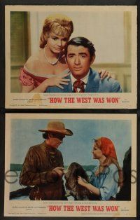 8z237 HOW THE WEST WAS WON 8 LCs '64 John Ford, Hathaway & Marshall epic, top cast!