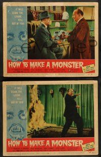 8z850 HOW TO MAKE A MONSTER 3 LCs '58 Robert Harris, AIP using past monsters from earlier movies!