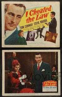 8z242 I CHEATED THE LAW 8 LCs '49 Tom Conway, Steve Brodie, Barbara Billingsley