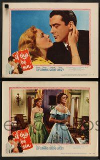 8z802 IF THIS BE SIN 4 LCs '50 romantic images of pretty Peggy Cummins & Richard Greene!