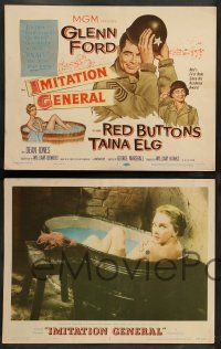 8z245 IMITATION GENERAL 8 LCs '58 soldiers Glenn Ford & Red Buttons + sexy Taina Elg!