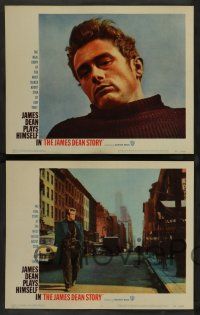 8z255 JAMES DEAN STORY 8 LCs '57 many cool images of the acting legend!