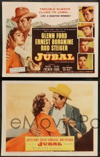 8z264 JUBAL 8 LCs '56 cowboys Glenn Ford, Ernest Borgnine & Rod Steiger, sexy French & Farr!