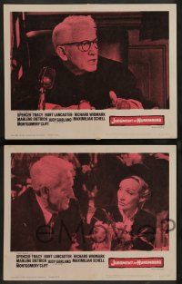8z667 JUDGMENT AT NUREMBERG 6 LCs '61 Spencer Tracy, Widmark, Schell, Lancaster, Marlene Dietrich!