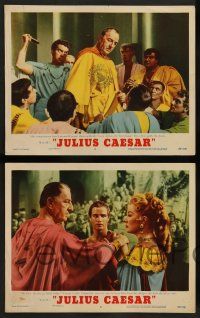 8z668 JULIUS CAESAR 6 LCs '53 Marlon Brando, James Mason & Greer Garson, Shakespeare!