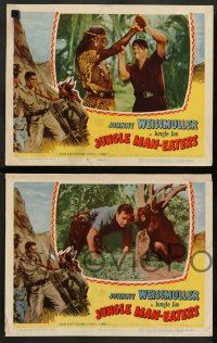 8z266 JUNGLE MAN-EATERS 8 LCs '54 Johnny Weissmuller as Jungle Jim, Karin Booth!