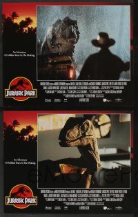 8z268 JURASSIC PARK 8 LCs '93 Spielberg, Sam Neill, Laura Dern, Jeff Goldblum, Richard Attenborough