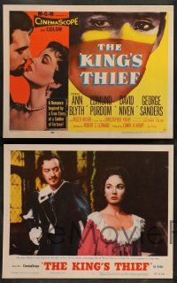 8z276 KING'S THIEF 8 LCs '55 cool images of David Niven, Ann Blyth & Edmund Purdom!