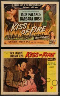 8z277 KISS OF FIRE 8 LCs '55 Jack Palance as El Tigre & sexy Barbara Rush!
